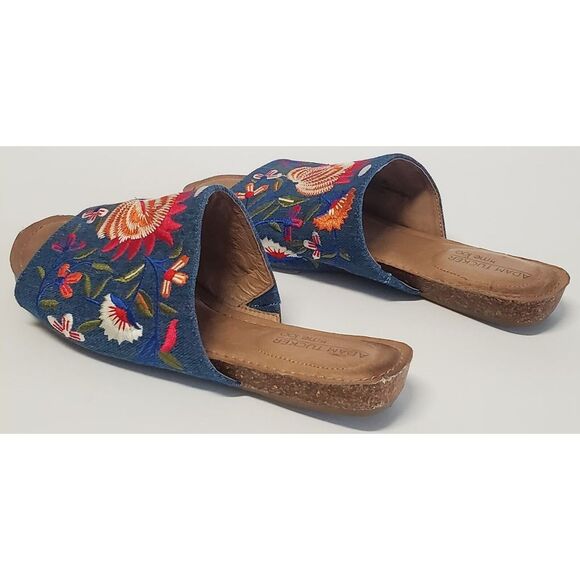 Nella Embroider Floral Sandal by Adam Tucker Me Too 7.5 Slip On K2112712 Boho - Picture 6 of 12